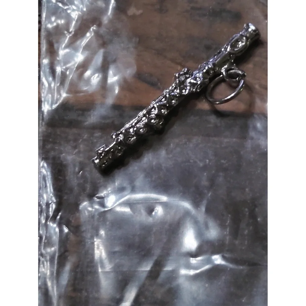 flute charm pendant / music Silver 925 vintage